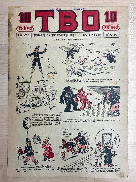 Tebeos: TBO - a&ntilde;o XVIII, n&ordm; 873 - 10 c&eacute;ntimos - Foto 1