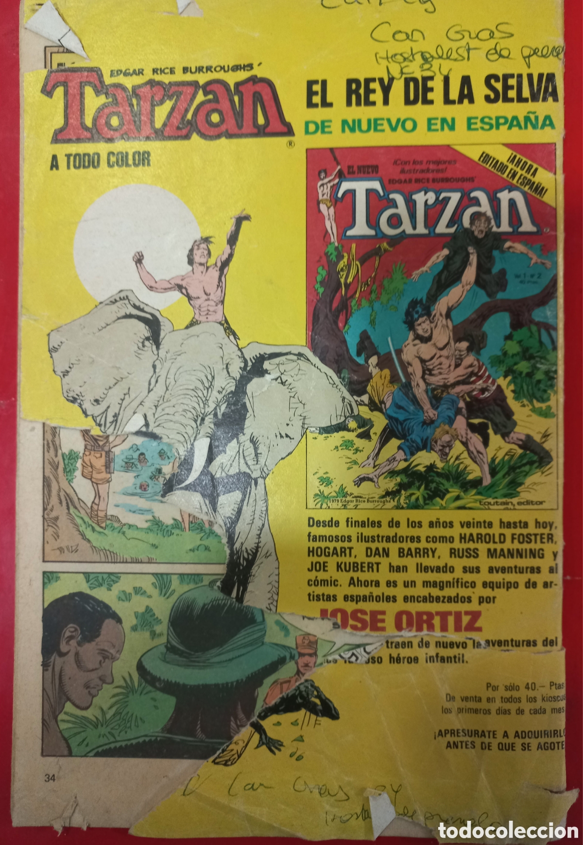 Tebeos: COMIC EL HIJO DE TARZ&Aacute;N VOL.1 N&deg;1 1980 - Foto 3