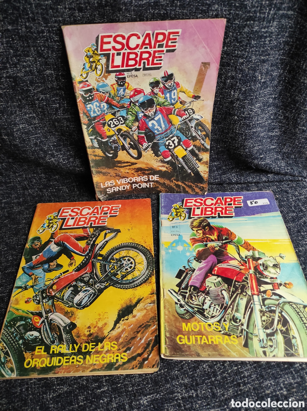 Tebeos: ESCAPE LIBRE - completa 3 ejemplares -ed. EPESA - tebeos de motociclismo