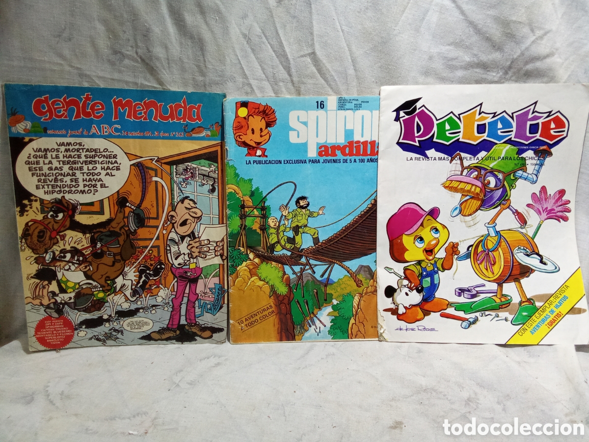 Tebeos: LOTE DE 3 COMICS: PETETE, MORTADELO Y FILEMON, SPIROU ARDILLA - Foto 1