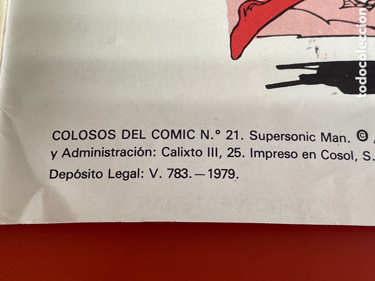 Tebeos: C&Oacute;MIC COLOSOS DEL C&Oacute;MIC SUPERSONIC MAN, A&Ntilde;O 1979. - Foto 5