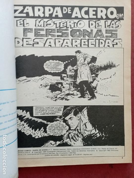 Tebeos: ZARPA DE ACERO N&ordm; 1 - EDICIONES SURCO 1983 - Foto 4
