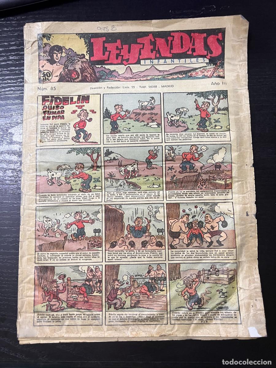 Giornalini: LEYENDAS INFANTILES. N&ordm; 85. A&Ntilde;O III.