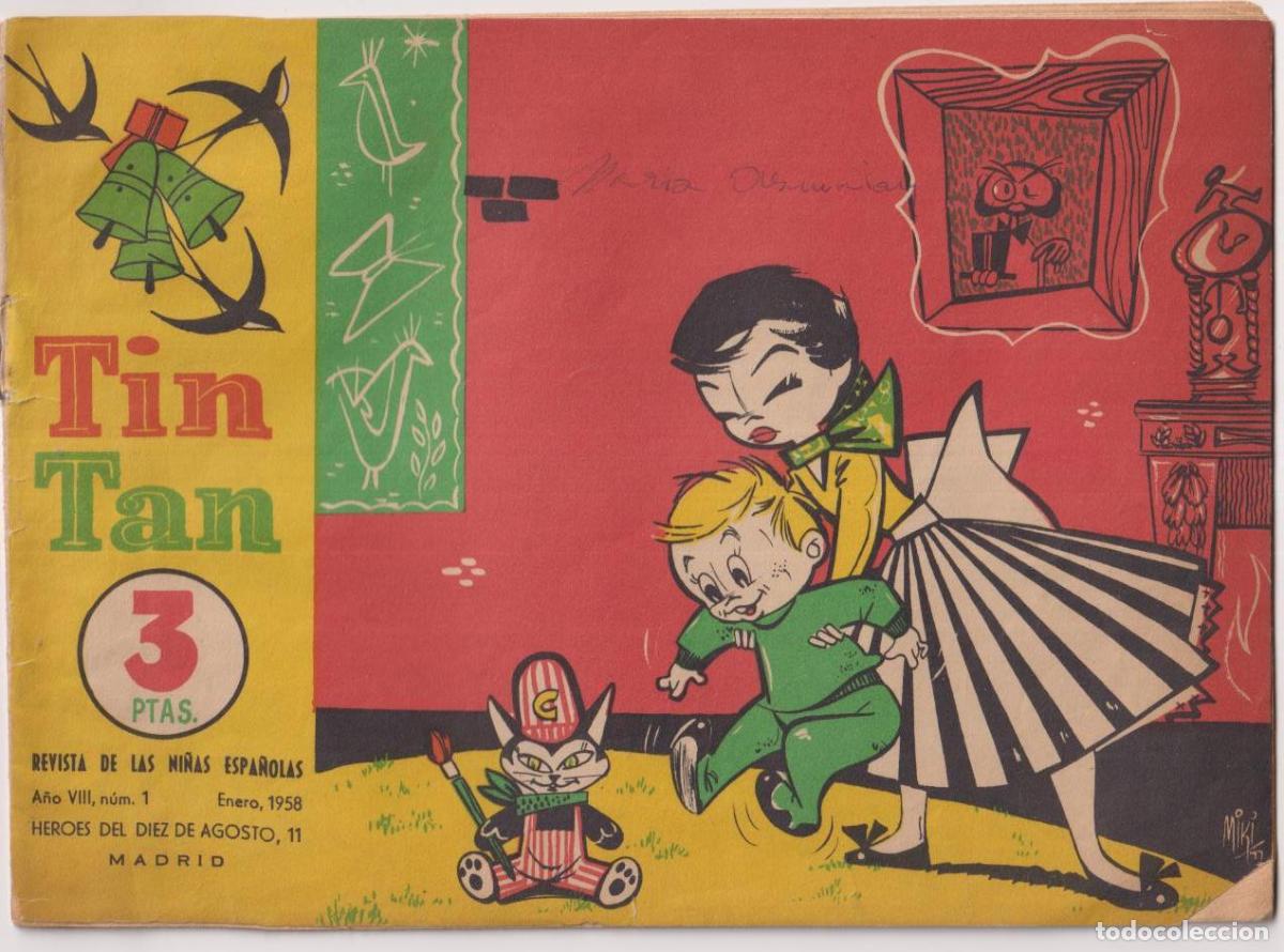 Tebeos: Tin Tan n&ordm; 1. Revista de las Ni&ntilde;as Espa&ntilde;olas. Madrid 1958. RARO