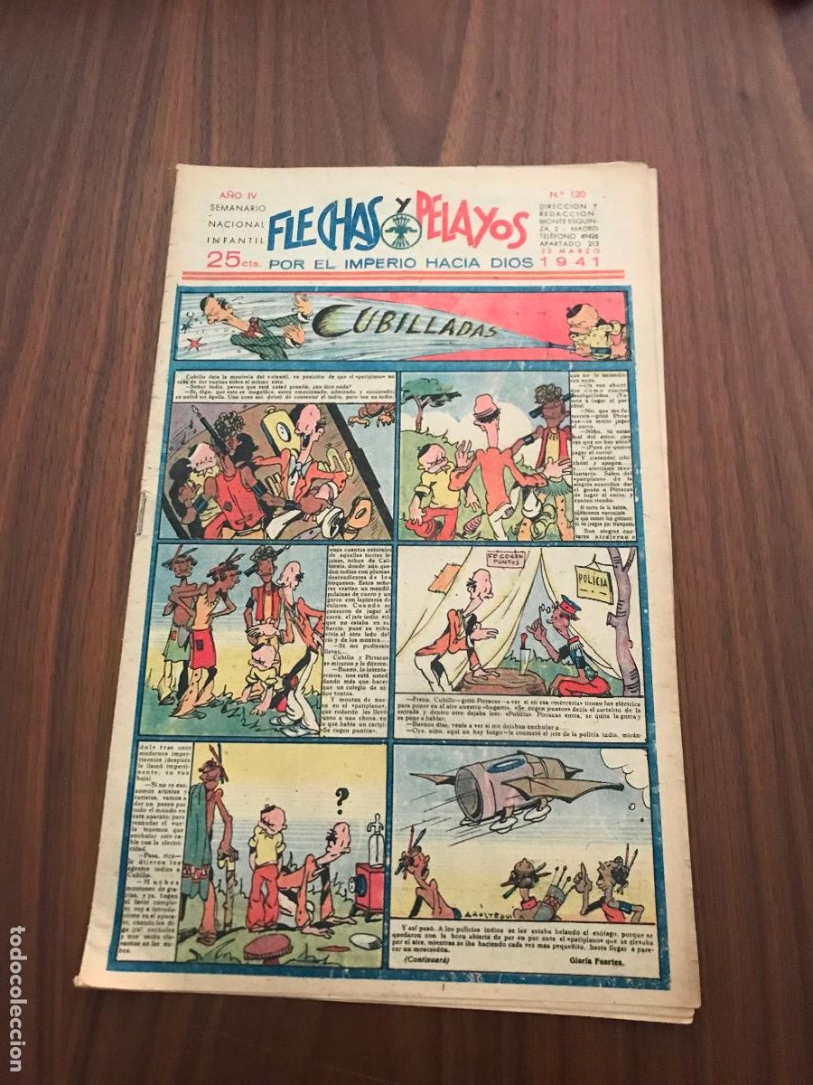 Tebeos: FLECHAS Y PELAYOS N&ordm; 120 , 23 DE MARZO 1941 - Foto 1
