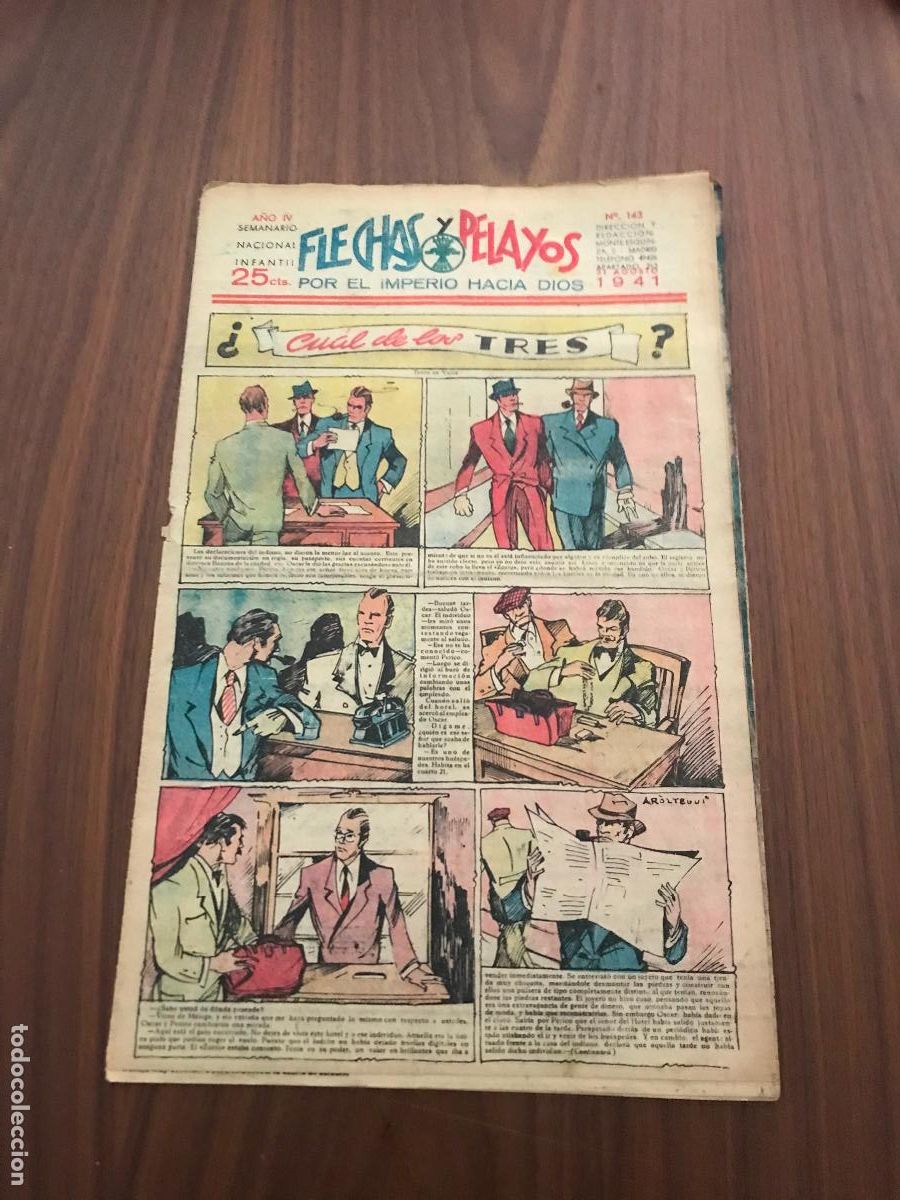Tebeos: FLECHAS Y PELAYOS N&ordm; 143 , 31 DE AGOSTO 1941 - Foto 1