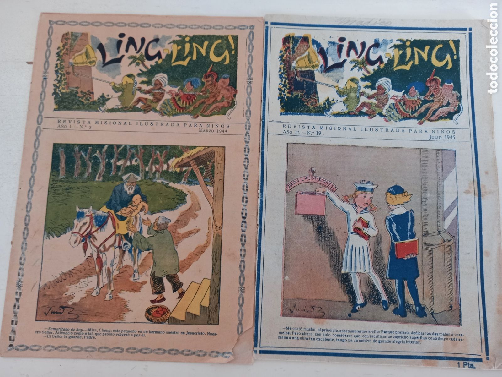 Tebeos: LING-LING! Revista misional ilustrada. num 3 y 19. Junceda y otros... - Foto 1