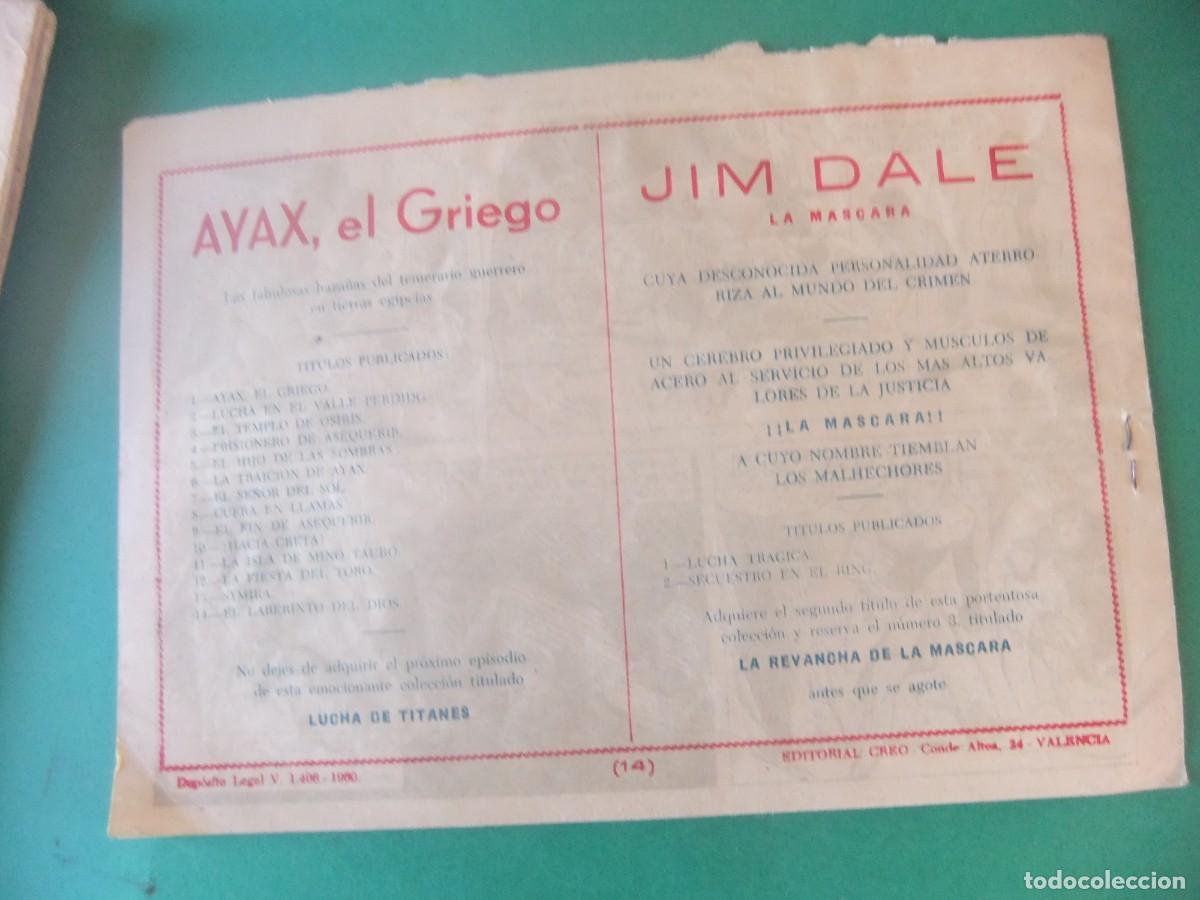 Tebeos: AYAX EL GRIEGO N&ordm; 14 EL LABERINTO DEL DIOS EDITORIAL CREO - Foto 2