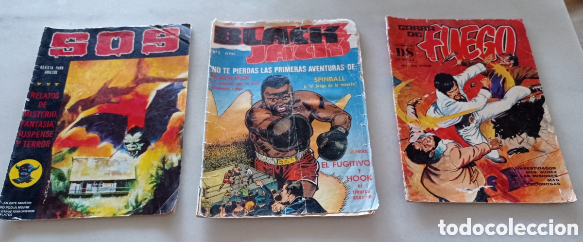 Tebeos: Comics(SOS, Black Jack y Garra de fuego) Antiguos - Foto 1