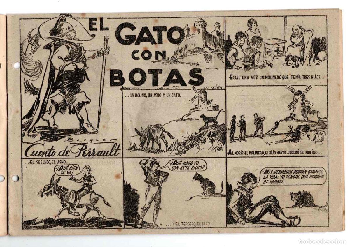 Tebeos: EL GATO CON BOTAS CUENTO DE PERRAULT. EDITORIAL CISNE ORIGINAL, 1942 - Foto 2