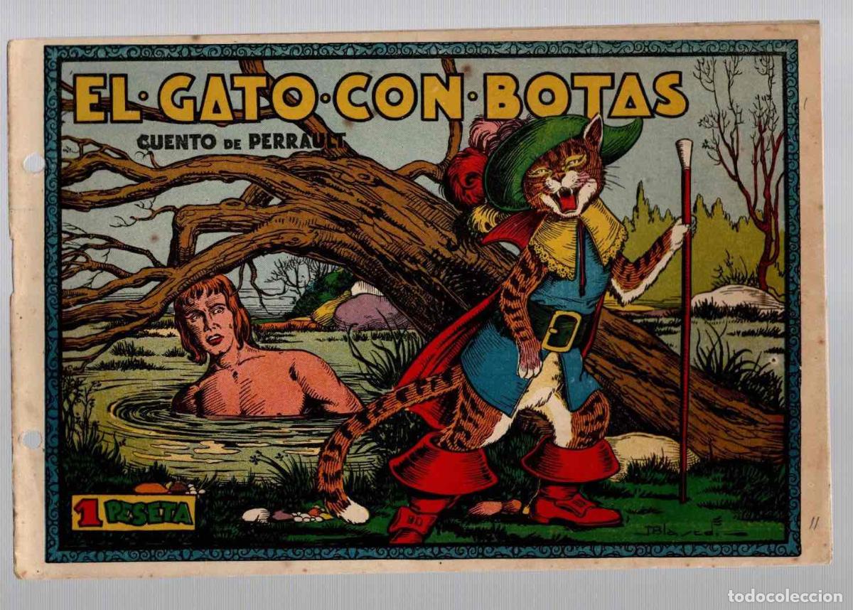 Tebeos: EL GATO CON BOTAS CUENTO DE PERRAULT. EDITORIAL CISNE ORIGINAL, 1942 - Foto 1