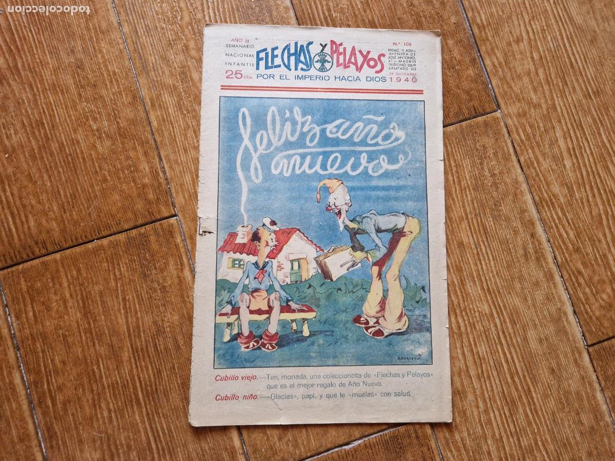 Tebeos: FLECHAS Y PELAYOS. N&ordm; 108. 29 DE DICIEMBRE DE 1940. - Foto 1