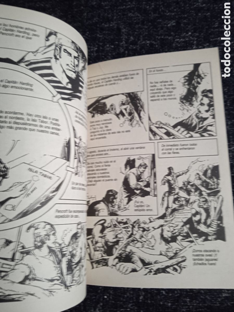 Tebeos: LA ISLA MISTERIOSA - JULIO VERNE - EN VI&Ntilde;ETAS - Foto 2