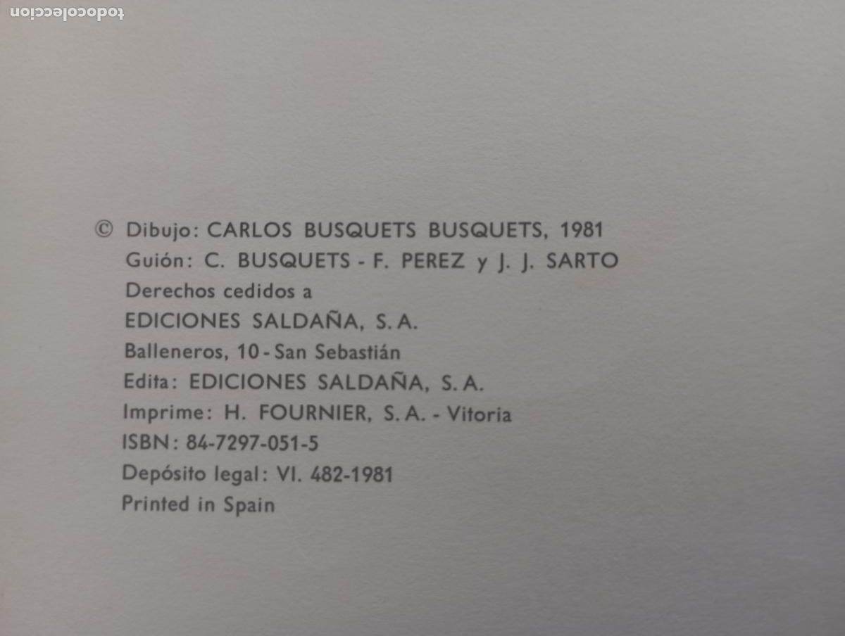 Tebeos: Dany Bub N&ordm; 3- el tesoro de los indios - CARLOS BUSQUETS - 1981 EDICIONES SALDA&Ntilde;A - Foto 7