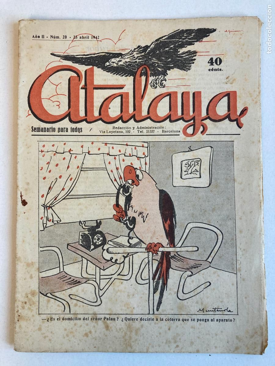 Tebeos: ATALAYA N&ordm;20, A&Ntilde;O 1942 - Foto 1