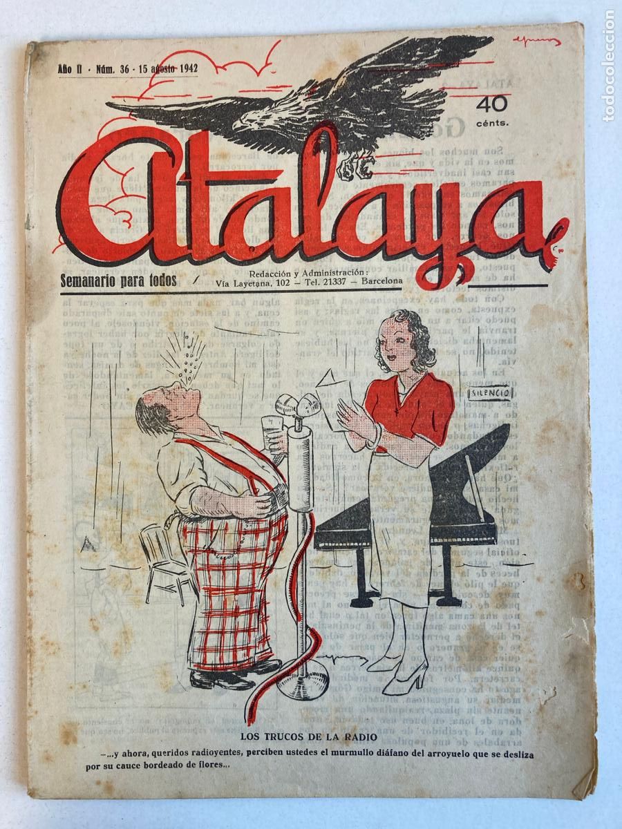 Tebeos: ATALAYA N&ordm;36, A&Ntilde;O 1942 - Foto 1