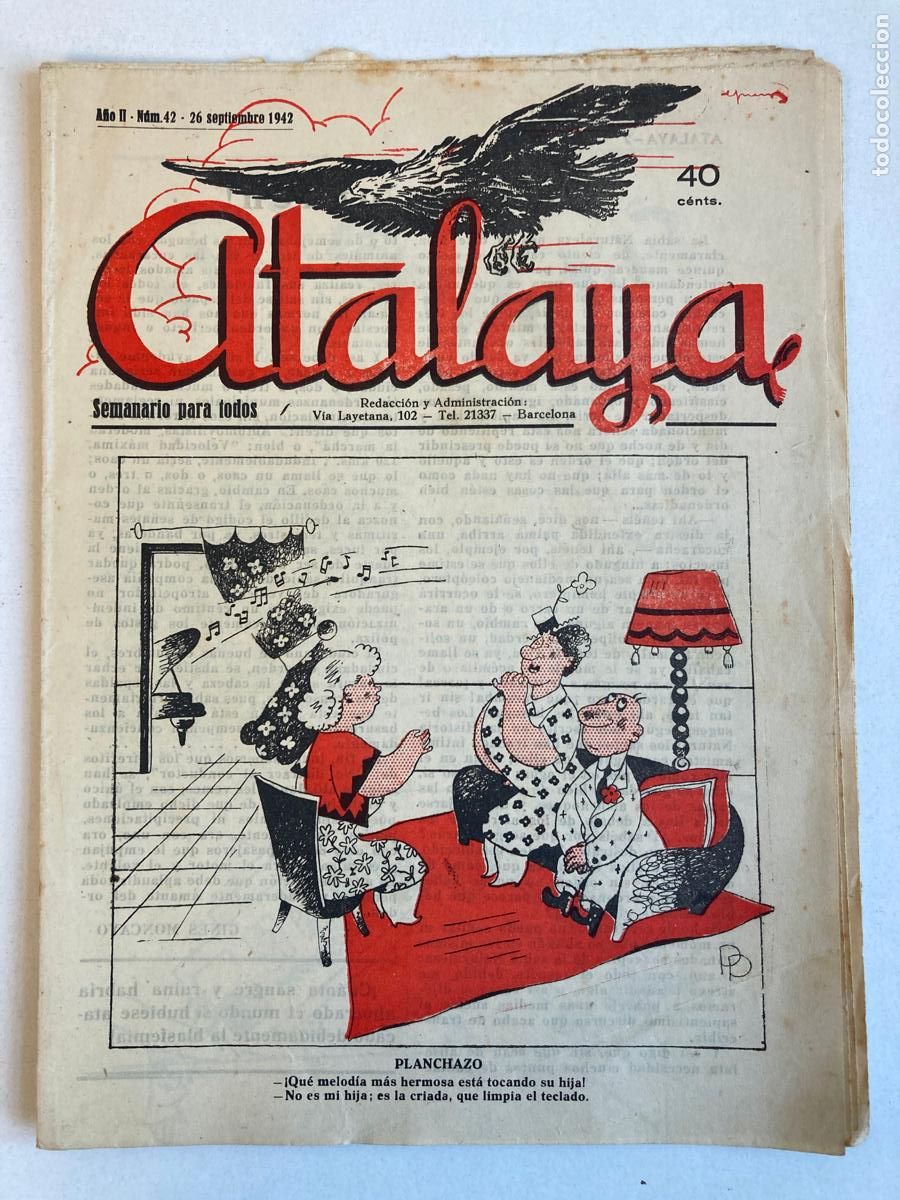 Tebeos: ATALAYA N&ordm;42, A&Ntilde;O 1942 - Foto 1