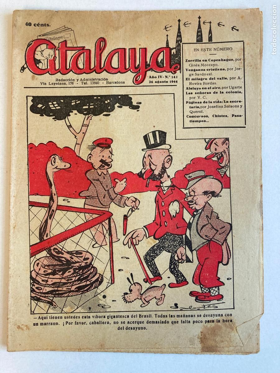 Tebeos: ATALAYA N&ordm;142, A&Ntilde;O 1944 - Foto 1