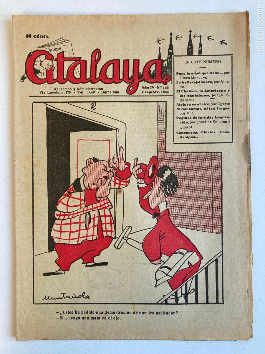 Tebeos: ATALAYA N&ordm;143, A&Ntilde;O 1944 - Foto 1