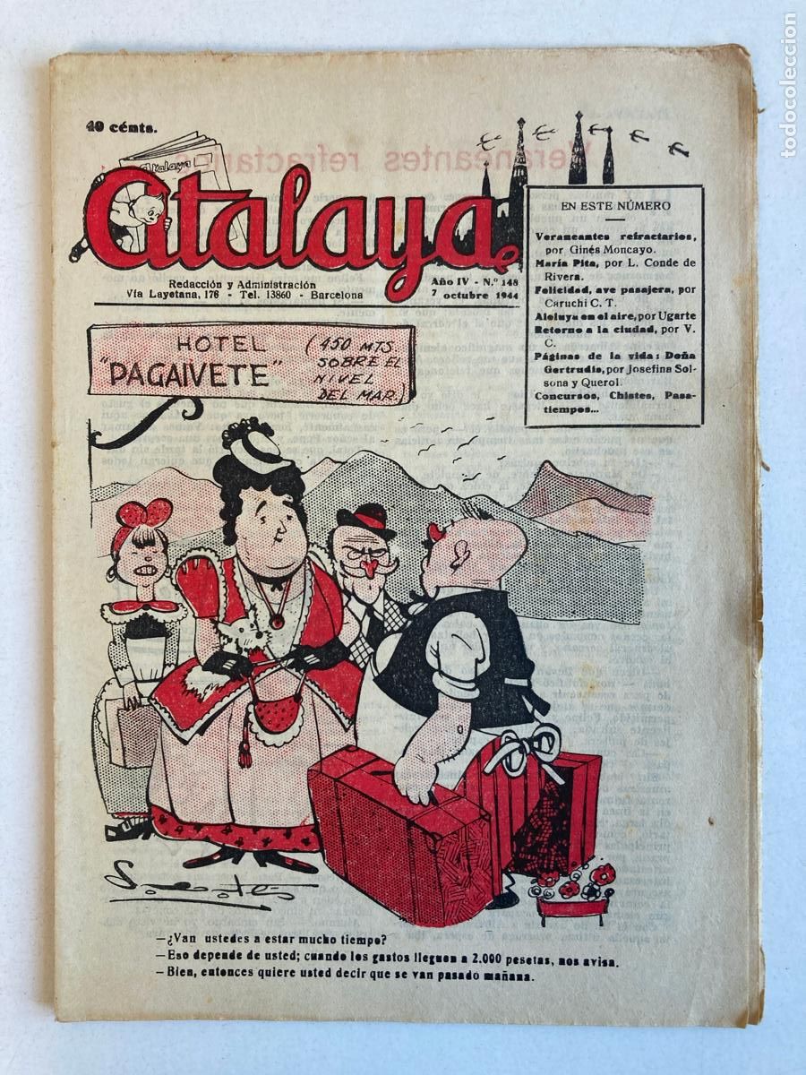 Tebeos: ATALAYA N&ordm;148, A&Ntilde;O 1944 - Foto 1