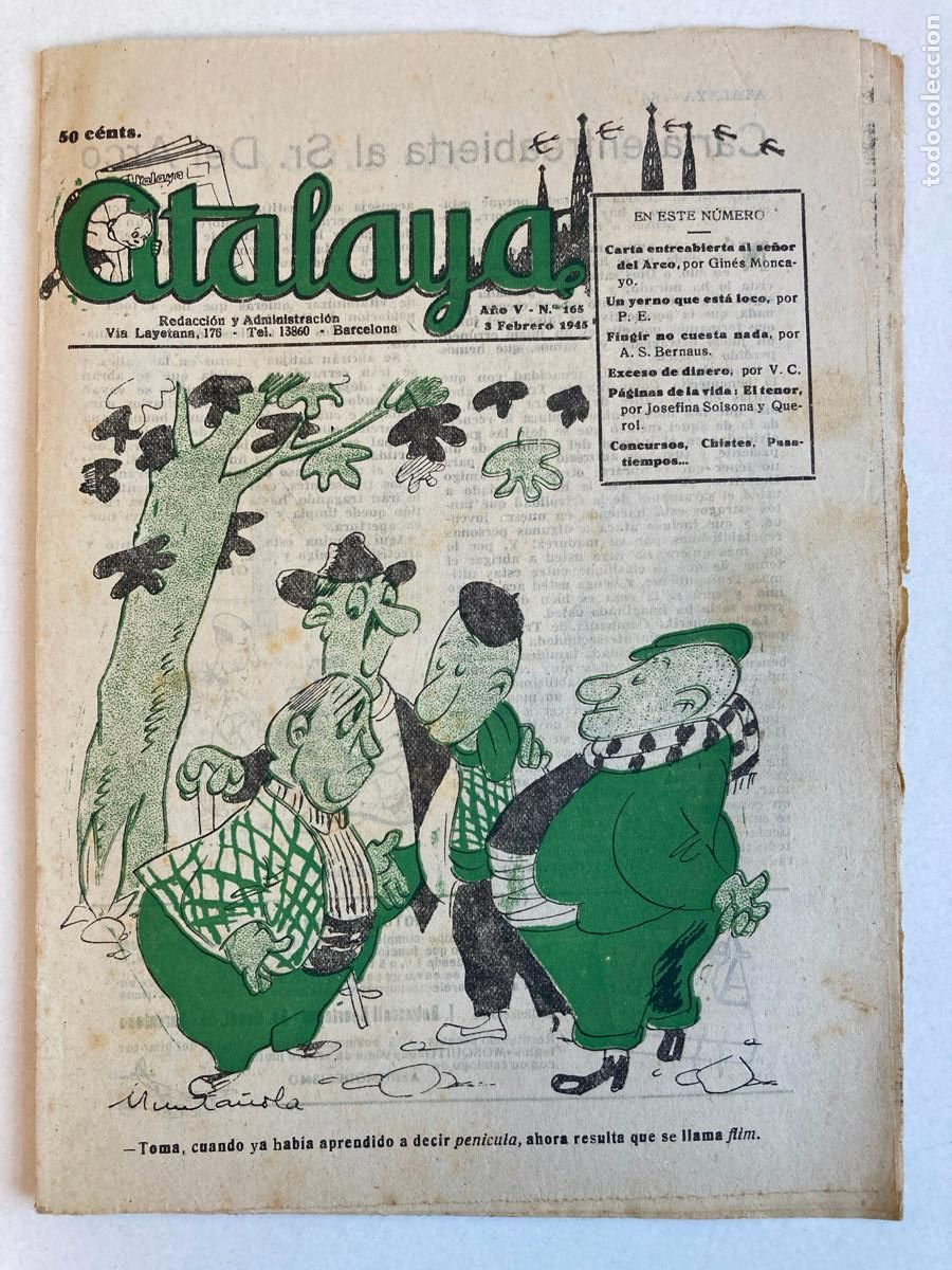 Tebeos: ATALAYA N&ordm;165, A&Ntilde;O 1945 - Foto 1