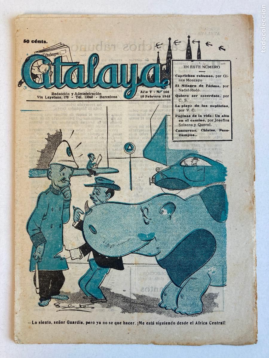 Tebeos: ATALAYA N&ordm;166, A&Ntilde;O 1945 - Foto 1