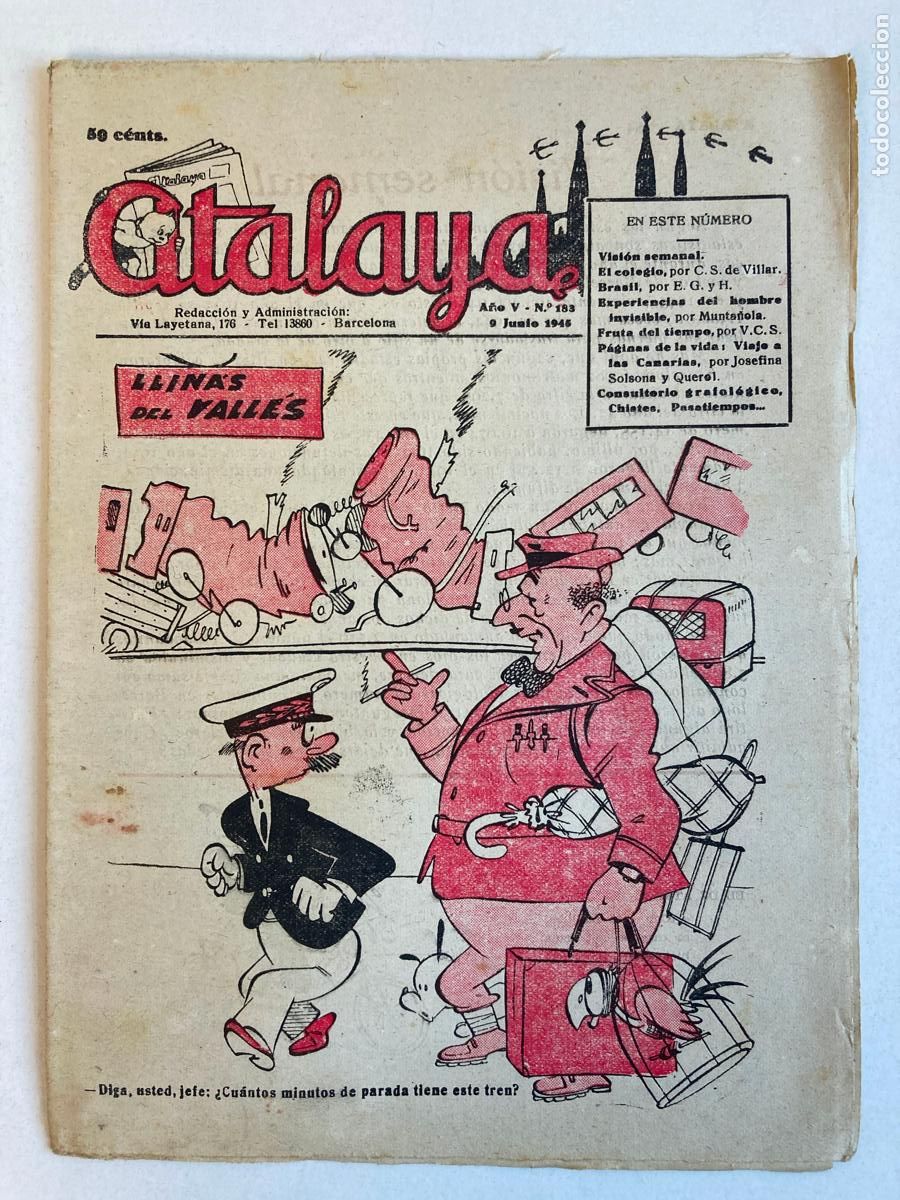 Tebeos: ATALAYA N&ordm;183, A&Ntilde;O 1945 - Foto 1