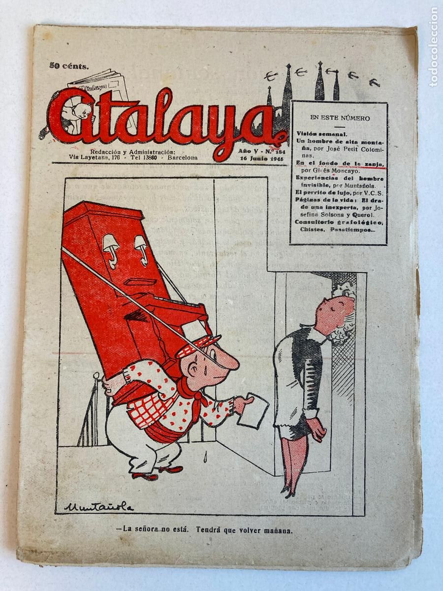 Tebeos: ATALAYA N&ordm;184, A&Ntilde;O 1945 - Foto 1