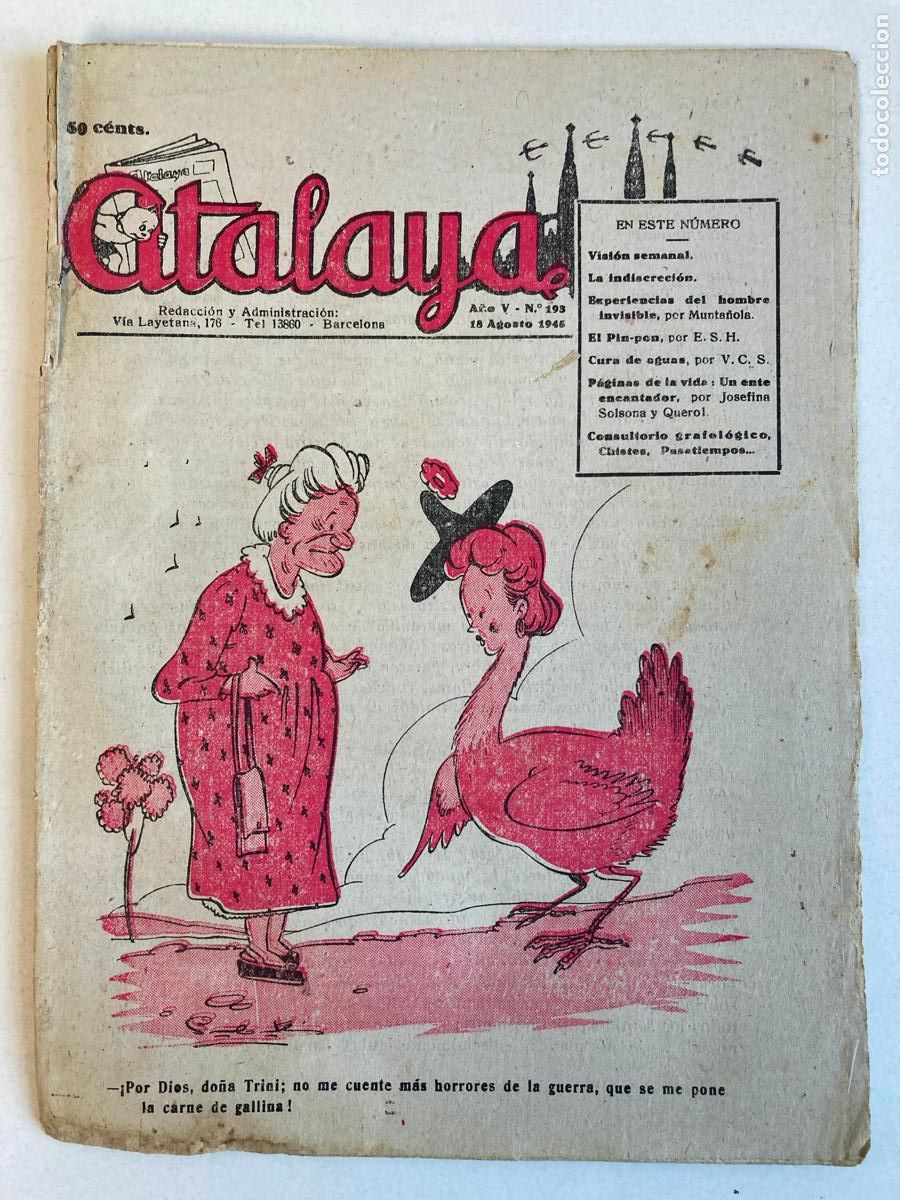 Tebeos: ATALAYA N&ordm;193, A&Ntilde;O 1945 - Foto 1