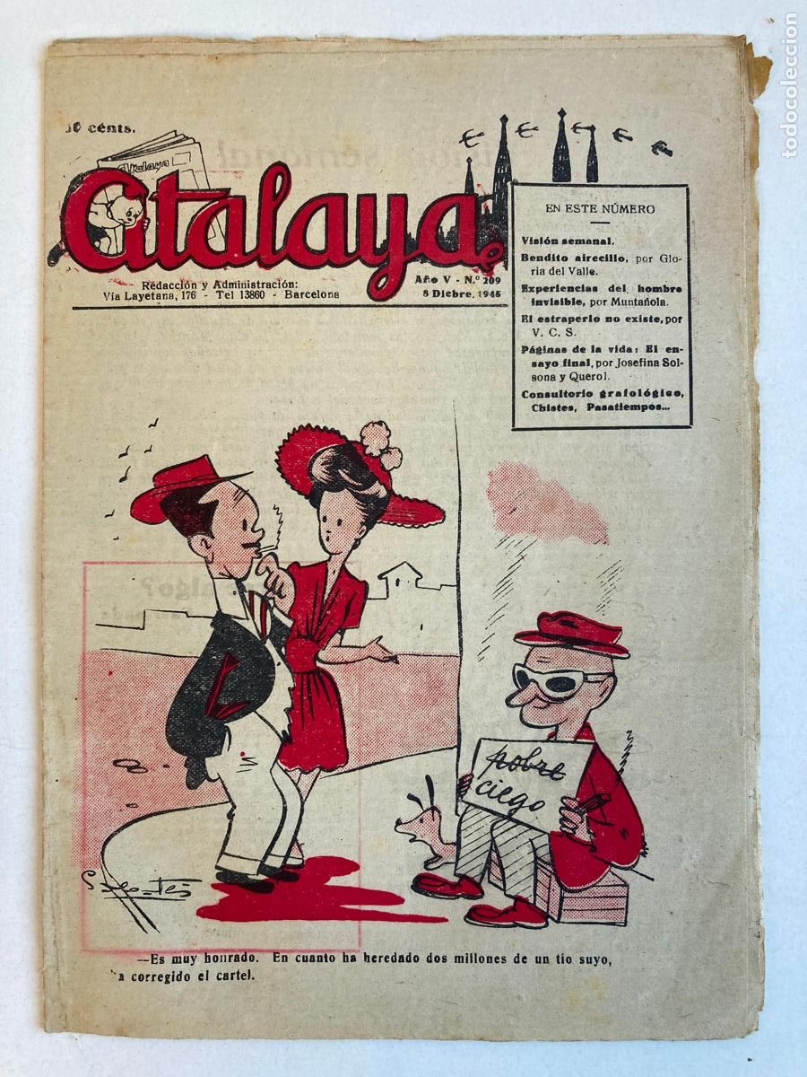 Tebeos: ATALAYA N&ordm;209, A&Ntilde;O 1945 - Foto 1