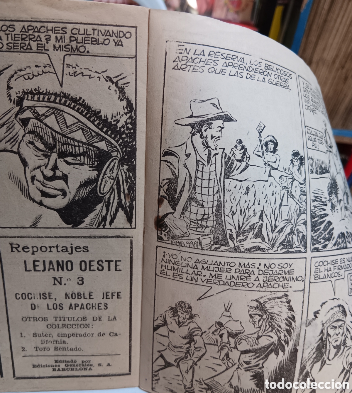 Tebeos: TEBEOS-COMICS CANDY ● REPORTAJES LEJANO OESTE 3 ● COCHISE ● UU99 X0224 ● - Foto 2