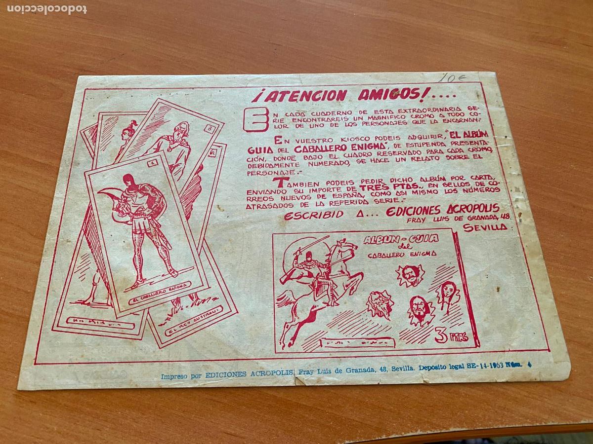 Tebeos: EL CABALLERO ENIGMA N&ordm; 4. RAPTO (ORIGINAL ACROPOLIS) (COB213) - Foto 2