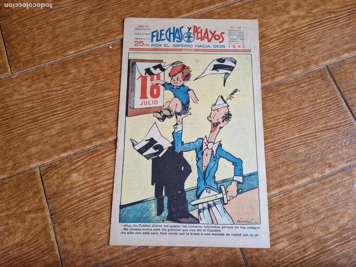 Tebeos: FLECHAS Y PELAYOS N&ordm; 136 FET Y DE LAS JONS - Foto 1