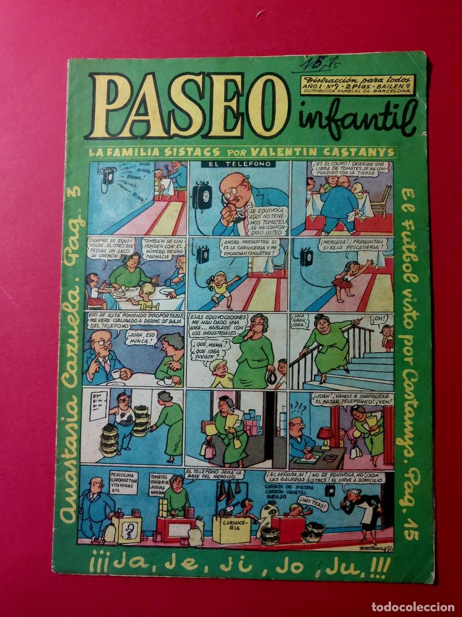 Tebeos: Paseo Infantil N&ordm; 9 Ediciones Generales 1956 - Foto 1