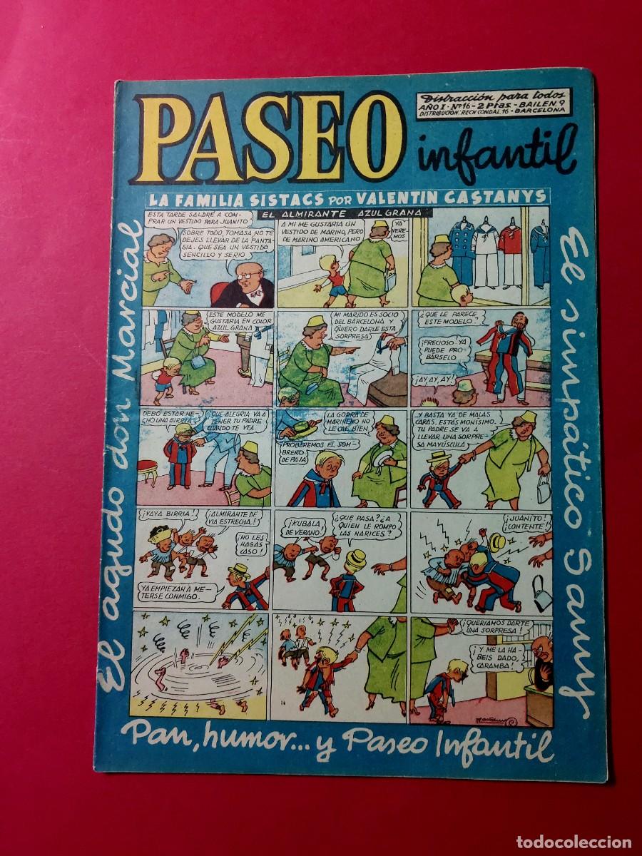 Tebeos: Paseo Infantil N&ordm; 16 Ediciones Generales 1956 - Foto 1