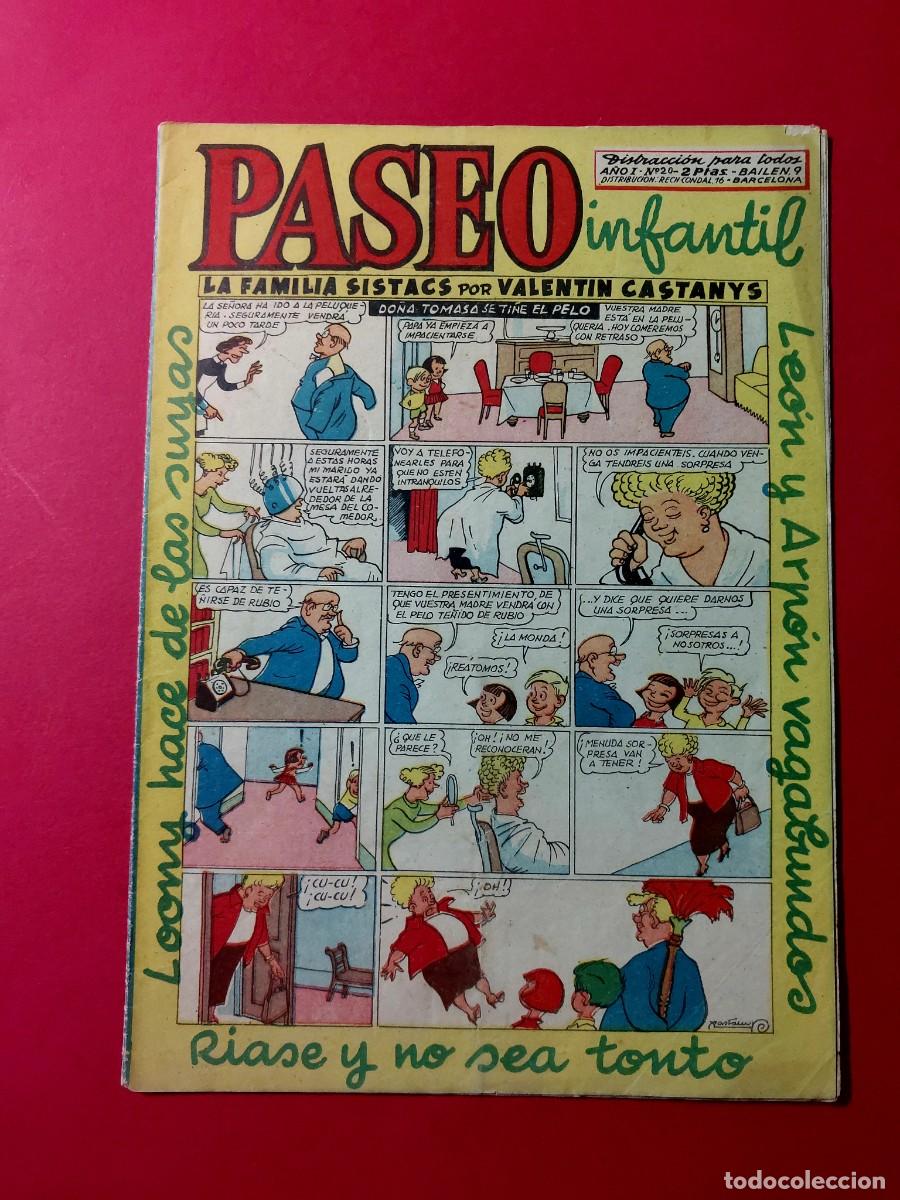 Tebeos: Paseo Infantil N&ordm; 20 Ediciones Generales 1956 - Foto 1