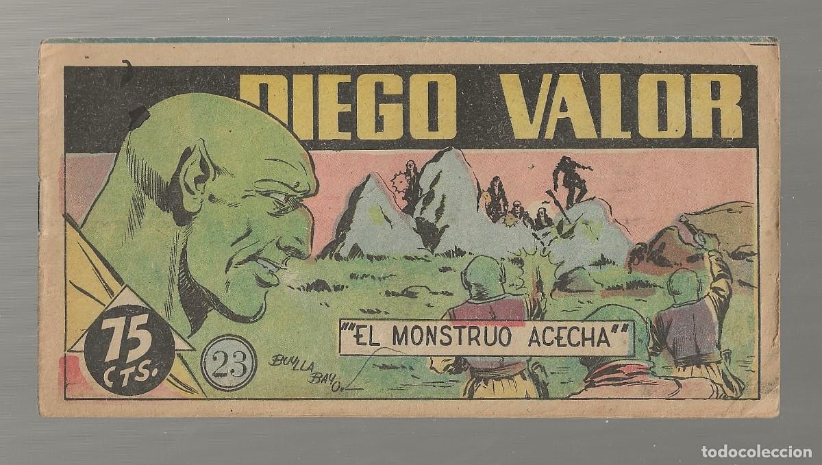 Tebeos: DIEGO VALOR N&ordm; 23 - EL MONSTRUO ACECHA (ORIGINAL) EDIT. CID 1954 - Foto 1