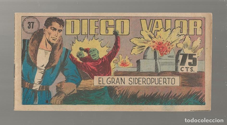 Tebeos: DIEGO VALOR N&ordm; 37 - EL GRAN SIDEROPUERTO (ORIGINAL) EDIT. CID 1954 - Foto 1