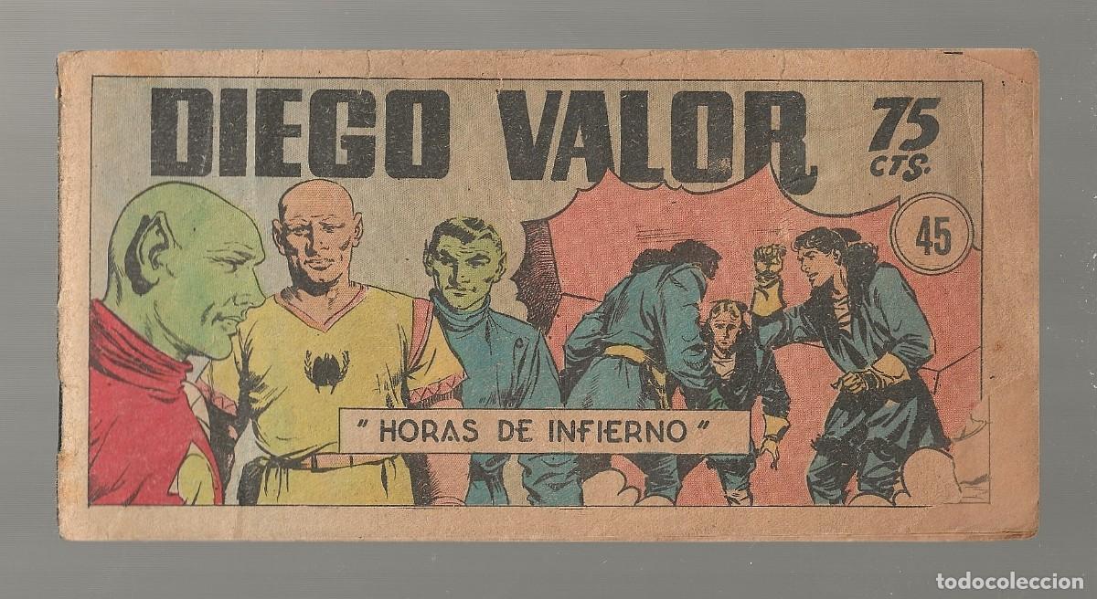 Tebeos: DIEGO VALOR N&ordm; 45 - HORAS DE INFIERNO (ORIGINAL) EDIT. CID 1954 - Foto 1