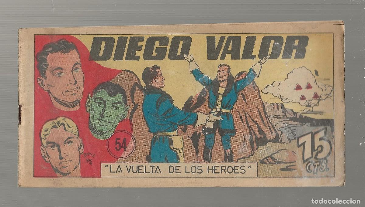 Tebeos: DIEGO VALOR N&ordm; 54 - LA VUELTA DE LOS H&Eacute;ROES (ORIGINAL) EDIT. CID 1954 - Foto 1