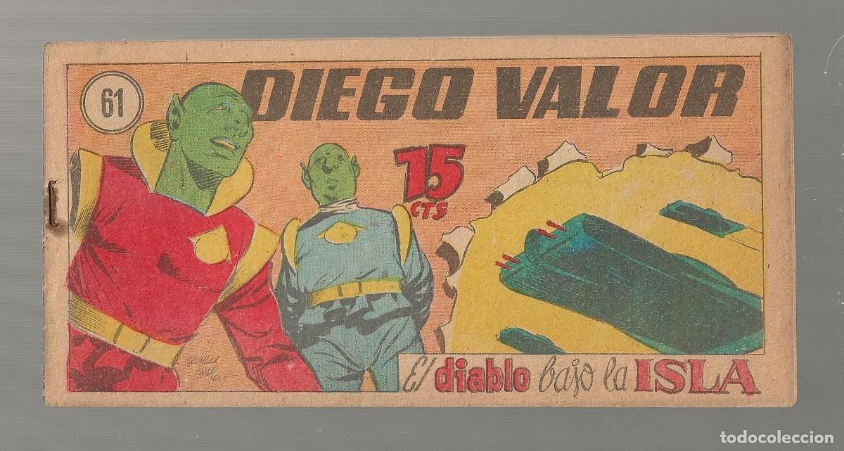 Tebeos: DIEGO VALOR N&ordm; 61 - EL DIABLO BAJO LA ISLA (ORIGINAL) EDIT. CID 1954 - Foto 1