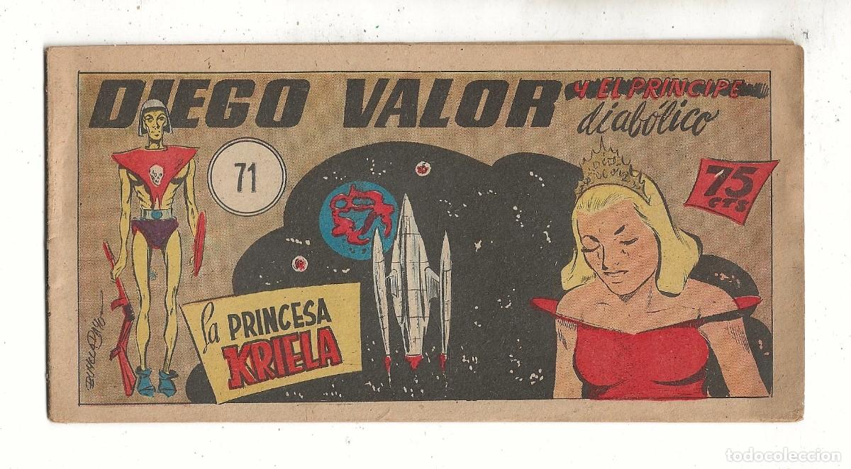 Tebeos: DIEGO VALOR N&ordm; 71 - LA PRINCESA KRIELA (ORIGINAL) EDIT. CID 1954 - Foto 1