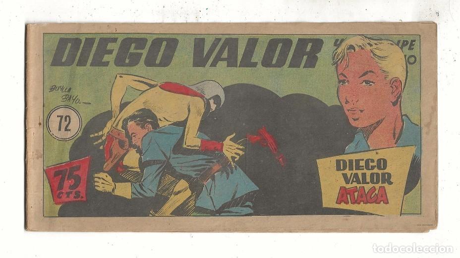 Tebeos: DIEGO VALOR N&ordm; 72 - DIEGO VALOR ATACA (ORIGINAL) EDIT. CID 1954 - Foto 1