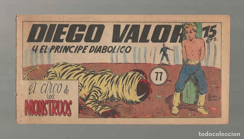Tebeos: DIEGO VALOR N&ordm; 77 - EL CIRCO DE LOS MONSTRUOS (ORIGINAL) EDIT. CID 1954 - Foto 1