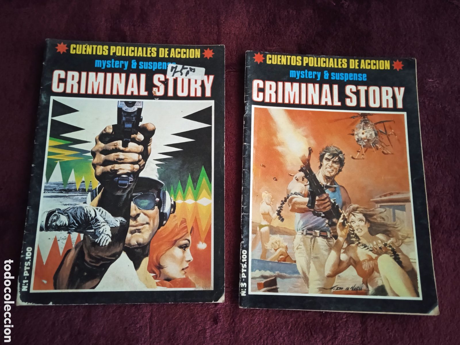 Tebeos: CRIMINAL STORY N&ordm; 1 y 3 CUENTOS POLICIALES DE ACCION. MYSTERY & SUSPENSE