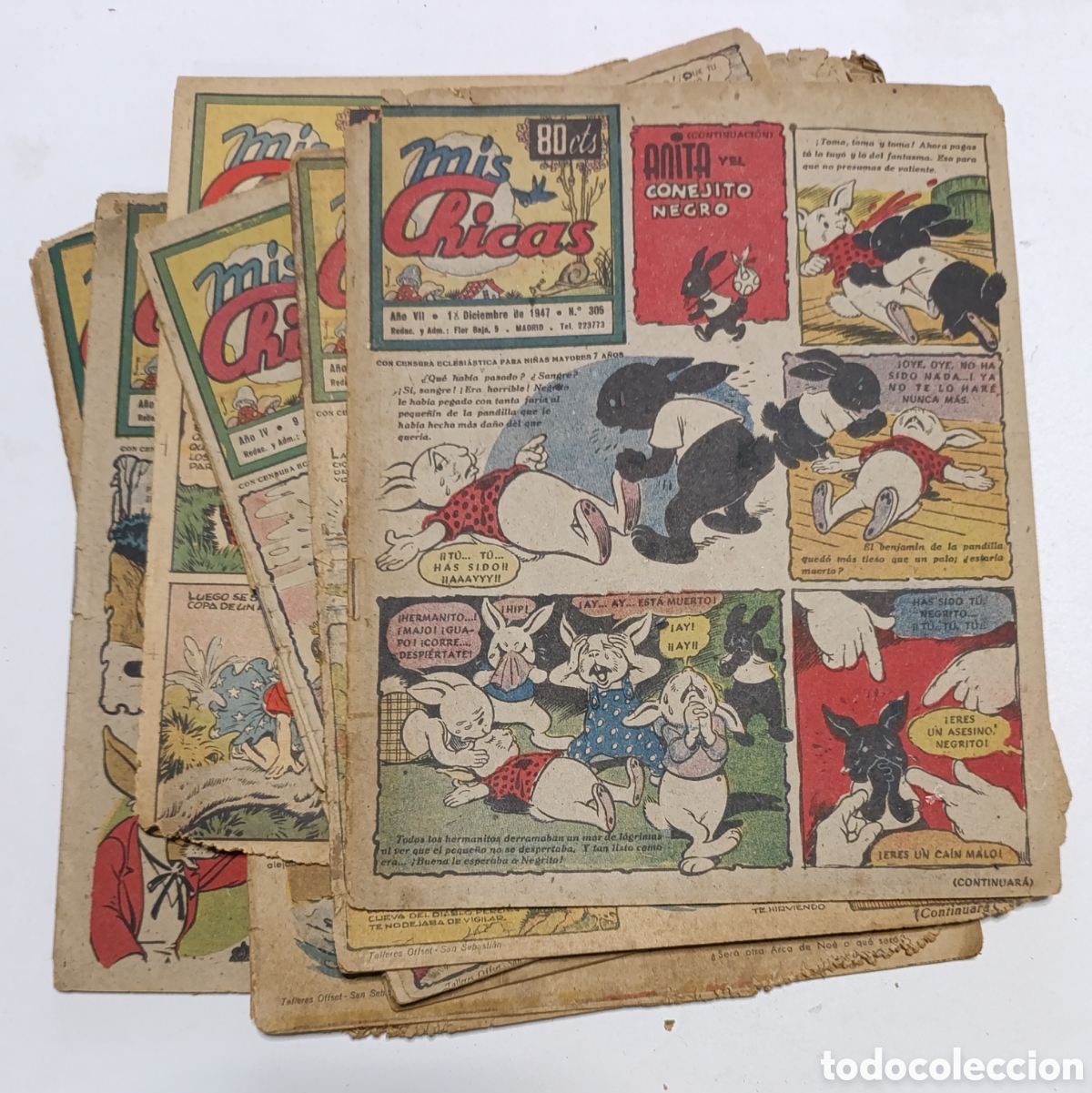 Tebeos: Lote de 11 Mis Chicas a&ntilde;o 1946 - Foto 1