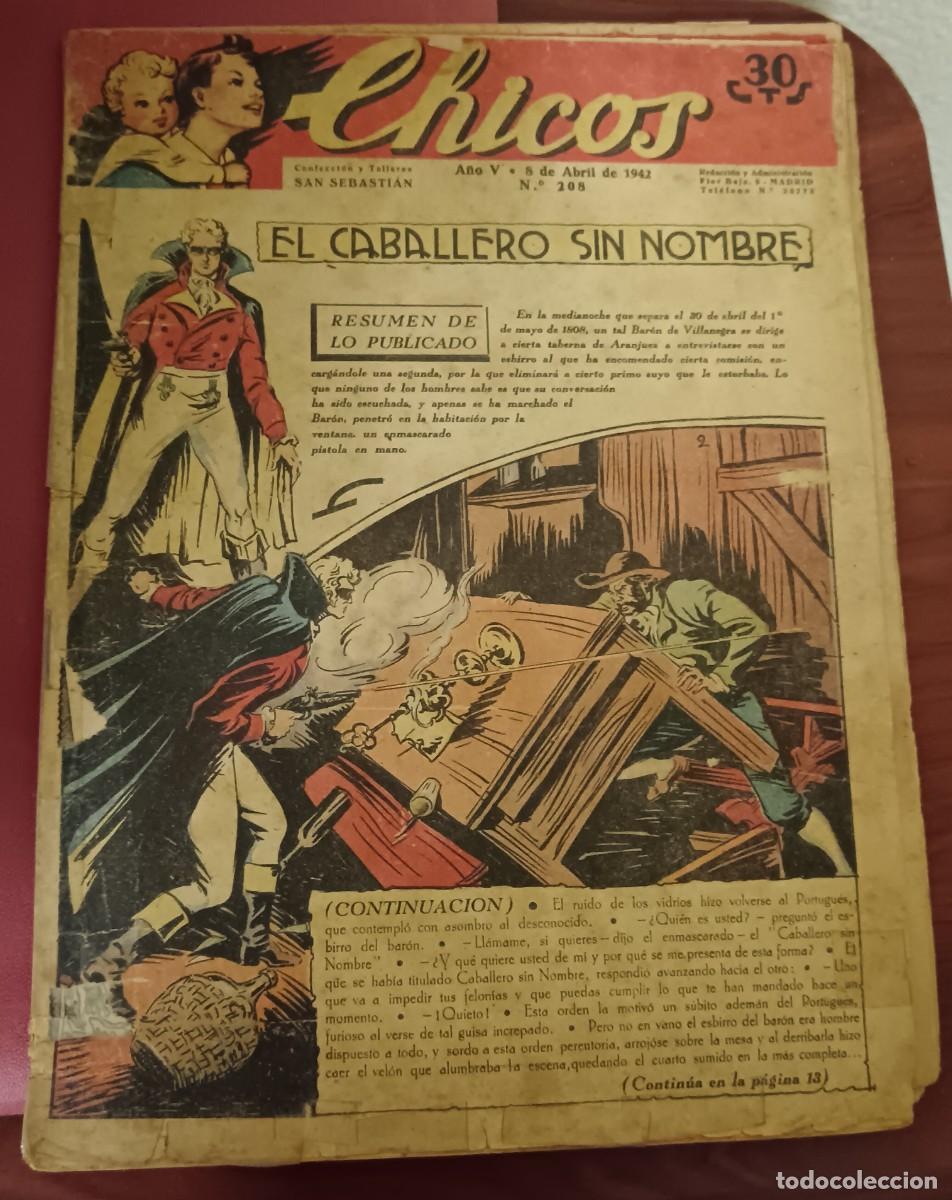 Tebeos: CHICOS A&Ntilde;O V 8 ABRIL 1942 N&ordm; 208 - Foto 1