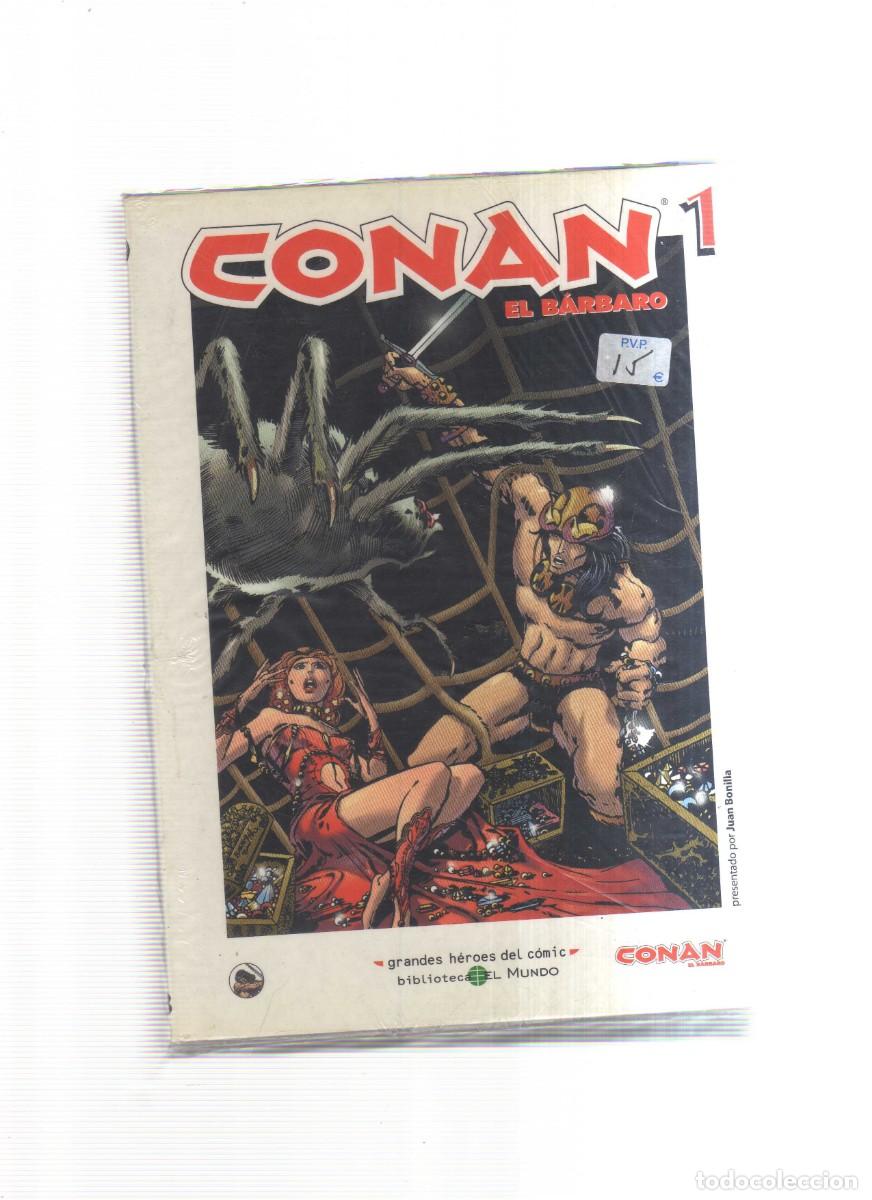 Tebeos: CONAN EL BARBARO COMPLETA 3 EJEMPLARES BIBLIOTECA EL MUNDO - Foto 1