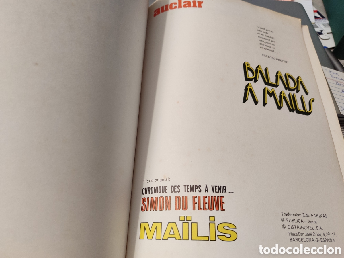 Tebeos: BALADA A MAILIS. SIMON, EL HOMBRE DE LOS R&Iacute;OS. C&oacute;mic. Claude Auclair. 1981. - Foto 3