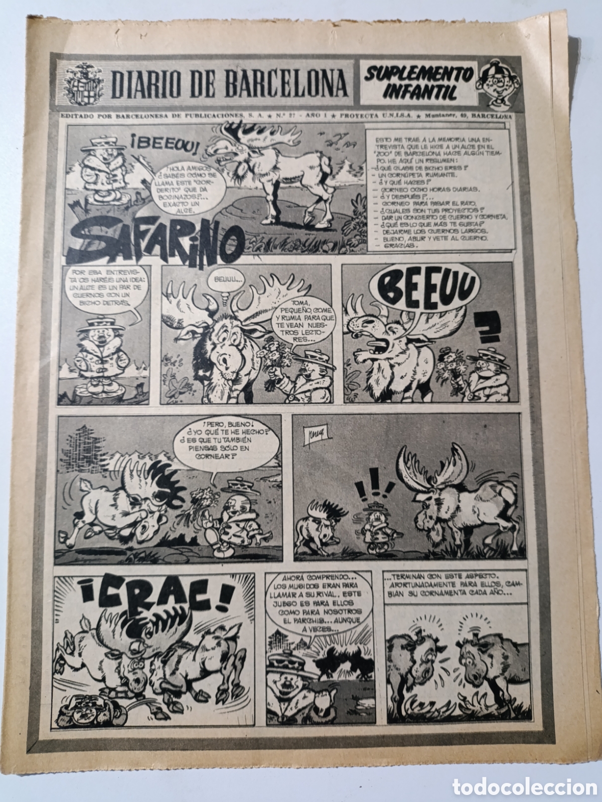 Tebeos: Suplemento infantil DIARIO DE Barcelona Num 27 - Foto 1